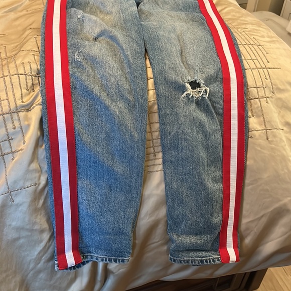 Pistola red and white striped jean - Picture 4 of 8